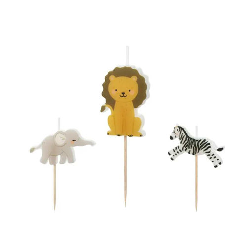 Picture of BIRTHTDAY CANDLES SAFARI 3CM 3 PACK